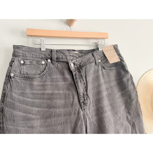 Madewell | NWT | The '90s Straight Jean Burwick Wash Cross-Tab Edition | Sz 32 - Picture 3 of 12
